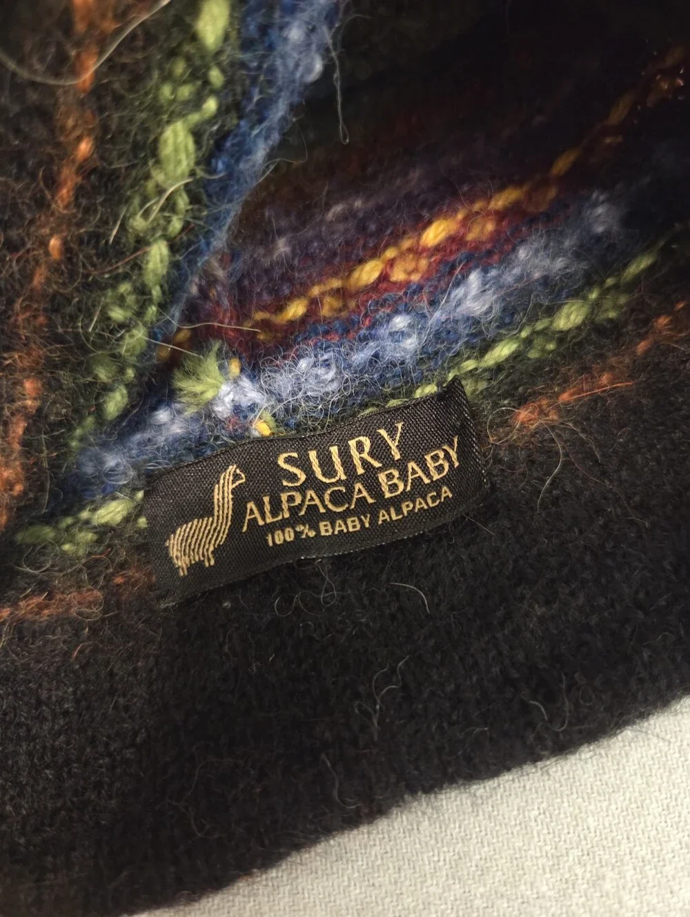 SURY Multicolor Fair Isle 100% Baby Alpaca Gorpcore Outerwear Unisex Beanie OSFA